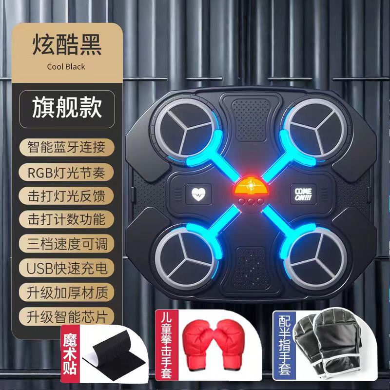 Black boxing target + 2 pairs of gloves + charging cable - bluetooth version