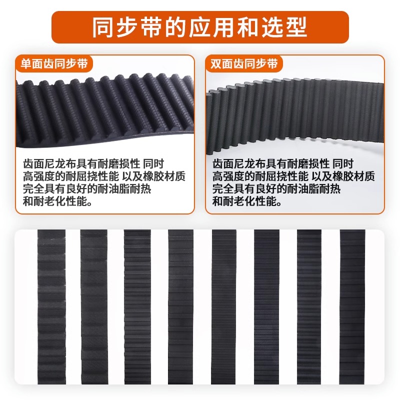 捷豹橡胶同步带皮带JIEBAO齿形齿轮传动带HTD8M880/888/896-1232