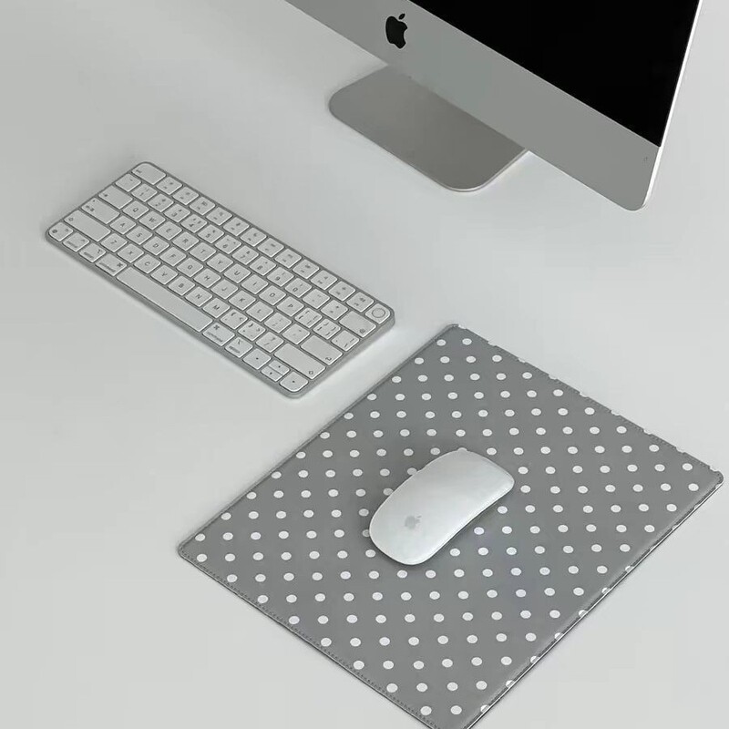 Korean-Style Ins Style Polka Dot Mouse Pad, Anti-Slip Mouse Pad for Laptops, Niche Minimalist High-End Desktop Mat