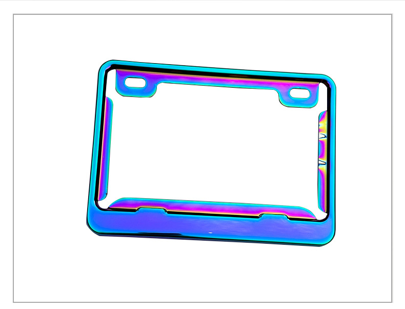 New motorcycle universal license plate frame new traffic regulations baked blue license plate frame thickened aluminum alloy photo frame manufacturers wholesale