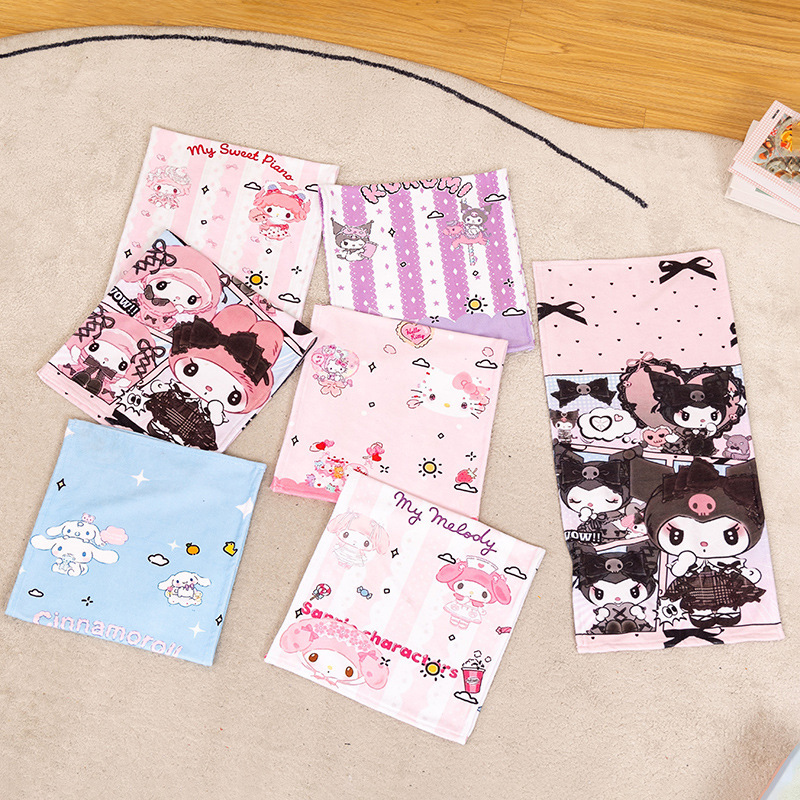 Cartoon Thickened Sanding Small Towel Rag Children's Bath Towel Strong Absorbent Face Wash Face Towel Hand Towel Beach Towel
