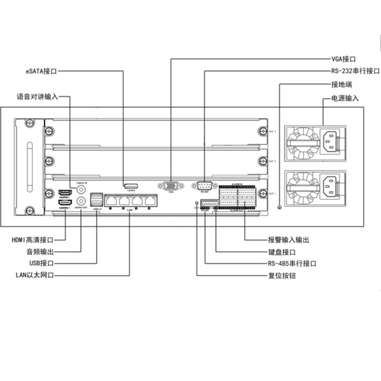 iDS-96064NX-I16/HW-F-G4 海康威视5合1 AI融合巡检超脑NVR录像机-阿里巴巴