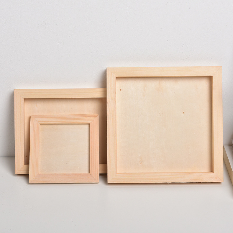 Wooden Clay Picture Frame Clay Photo Frame Handmade Pulp Picture Frame Solid Wood DIY Picture Frame Kindergarten Picture Frame