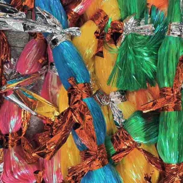 散装透明粉白五彩直条亮丝锦纶透明丝绕轴管尼龙反光白丝卷筒子