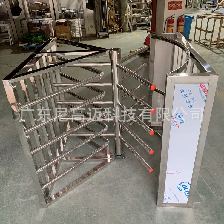 珠海游乐广场半高梳齿单向旋转挡闸 公园景区超市半高单向转闸图