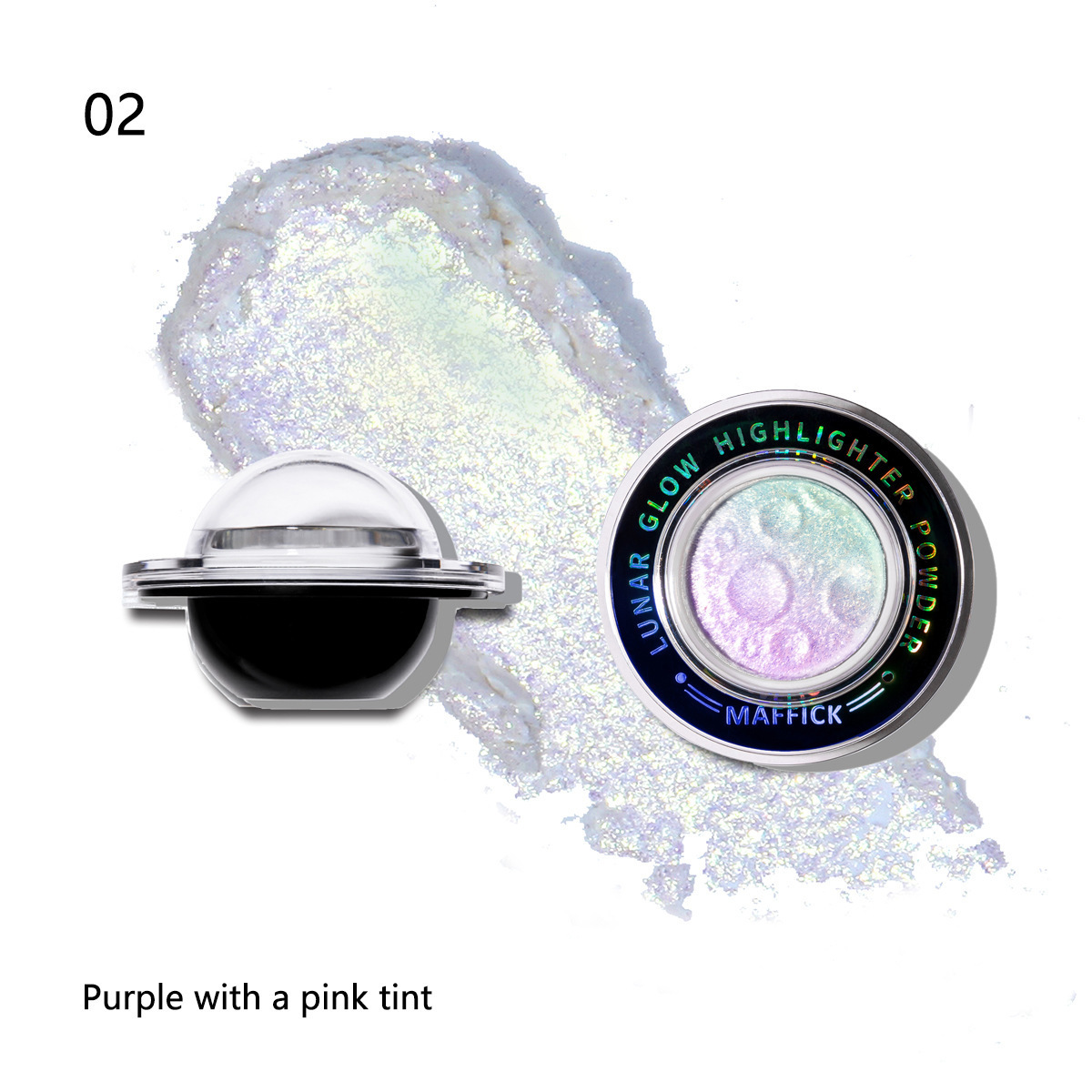 MAFFICK Polvo de alto brillo planetario transfronterizo para iluminar todo el cuerpo