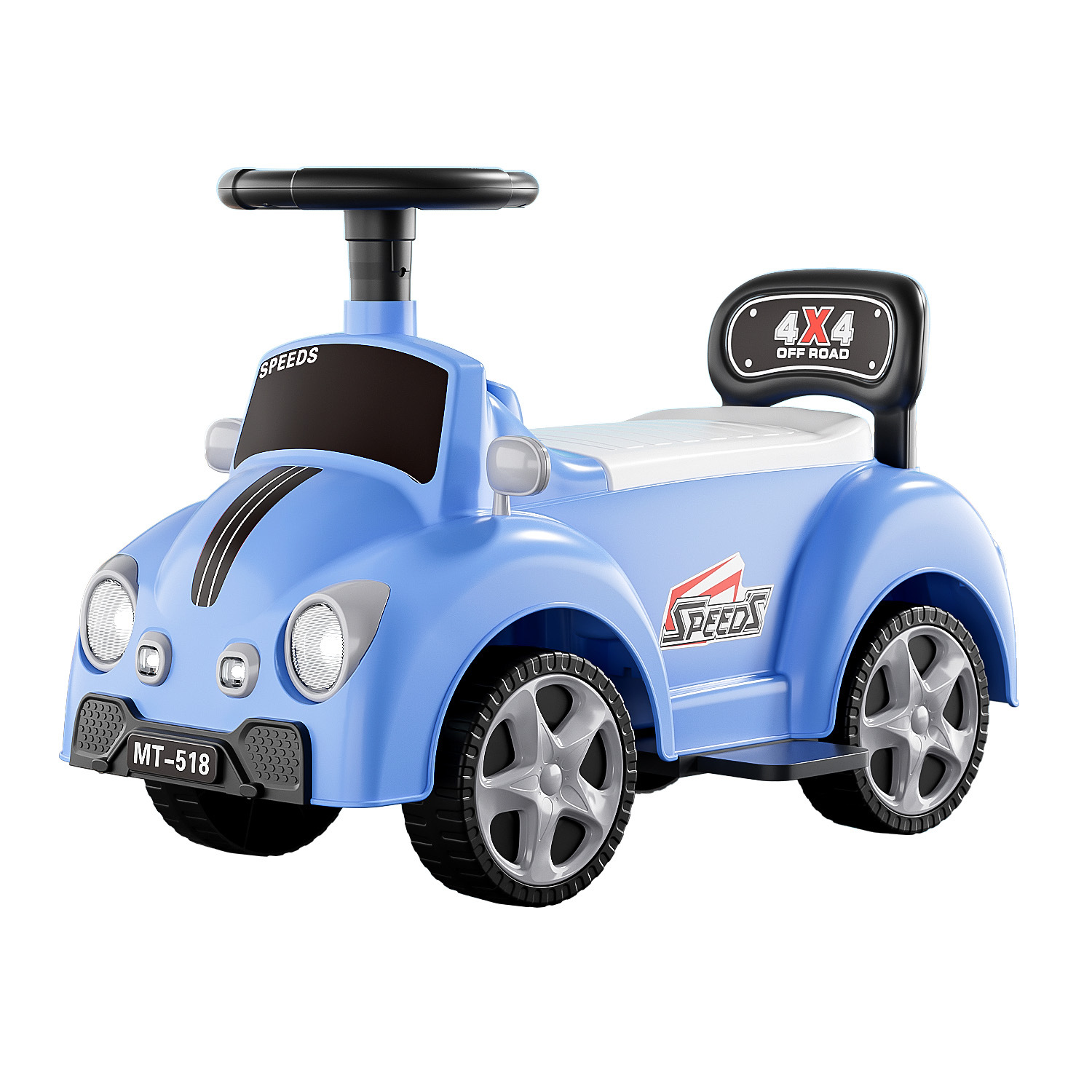 Coche eléctrico para niños de 1 - 3 años de edad Coche de equilibrio para bebés con empuje de manija Patineas anti-rollback kart bicicletas de cuatro ruedas