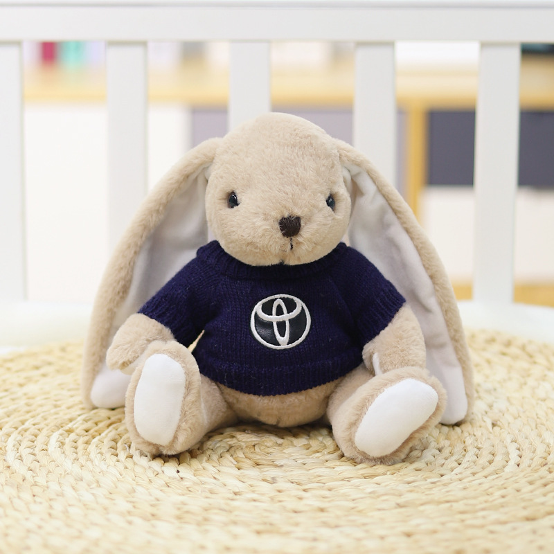 Suéter lindo muñeca de peluche conejo orejas colgantes juguetes Mercedes-Benz Audi Volkswagen Toyota Ford muñeca 4S regalo de actividad de la tienda