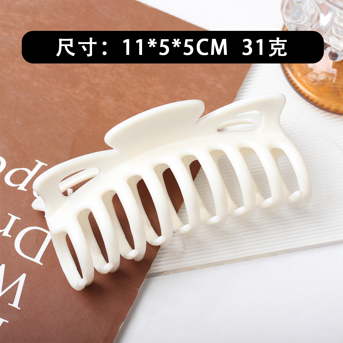Amazon venta caliente gran clip de agarre de silicona suave 12 cm clip de monstruo damas garras de cabello pintura de goma estilo coreano adornamiento para el cabello
