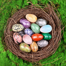 882-Egg shaped 30mmˮ����ʯС�u�� �ԵV�B��ʯ�^�ͻ��ɫ�u��