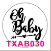 Oh baby mirror acrylic laser carving logo baked paper cup decoration paper paper cup small plug birthday