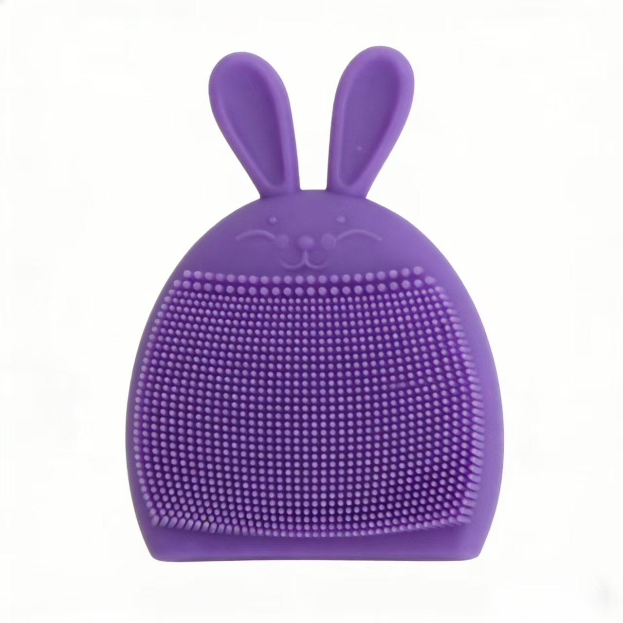 Cepillo de limpieza facial portátil de silicona con cerdas suaves, diseño de conejo, para bebés, nuevo y novedoso, para limpieza y masaje.