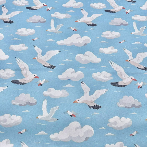 Clouds and blue sky (encrypted base fabric)