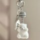 Glacier Series Flocking Cartoon Keychain Polar Bear Pendant Three-Dimensional Cute Ins Bag Gift Hanging Ornaments
