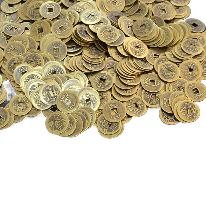 Cinco Emperadores Monedas de cobre Monedas antiguas de cobre puro Shunzhi Kangxi Qianlong Emperador Yongzheng Tong Bao string enterrado umbral de compresión Yiwu productos básicos