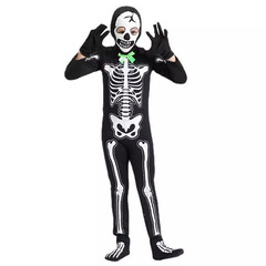新しい子供ハロウィーン頭蓋夜光骨格レオタードカーニバルパーティー化粧舞踏会コスプレ服