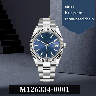 Automatic Mechanical Watch high quality Classic Three-pin AAA Calendar Luminous Steel Band Men's Watch Danny Road Plate