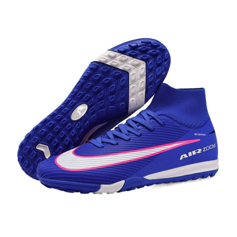 Zapatillas de Fútbol de Caña Alta Tacos Largos para Adultos y Jóvenes, Piel Sintética y TPR, Ligero