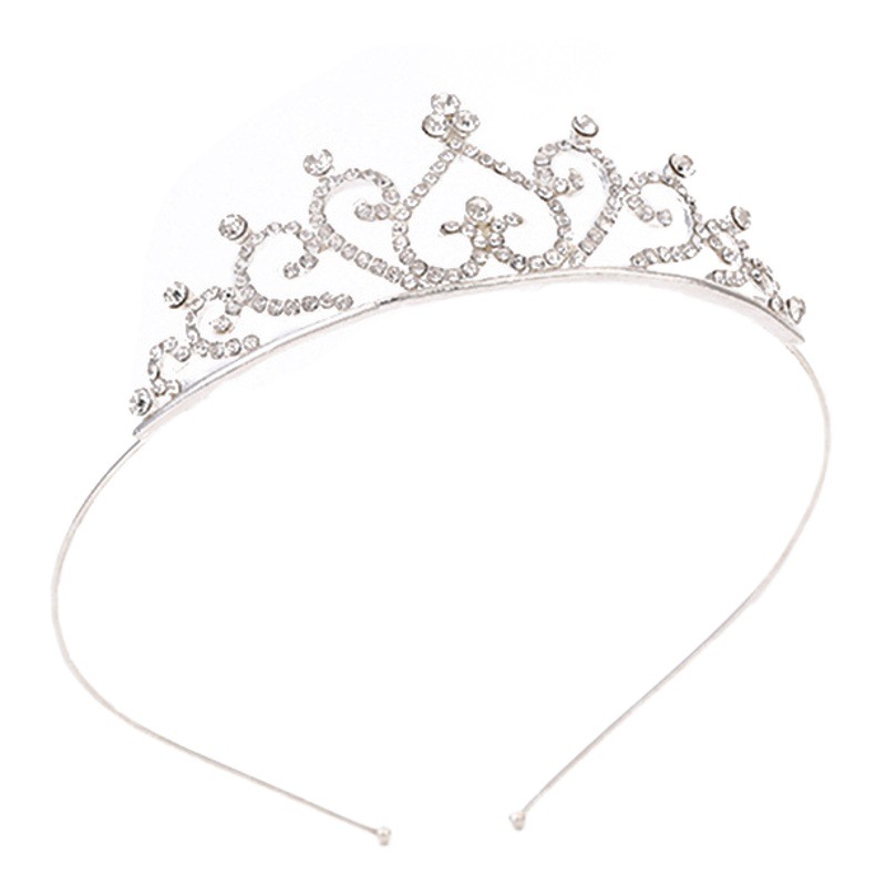 Nueva diadema rhinestone aleación diadema perla tocado nupcial accesorios para el cabello de los niños corona horquilla al por mayor