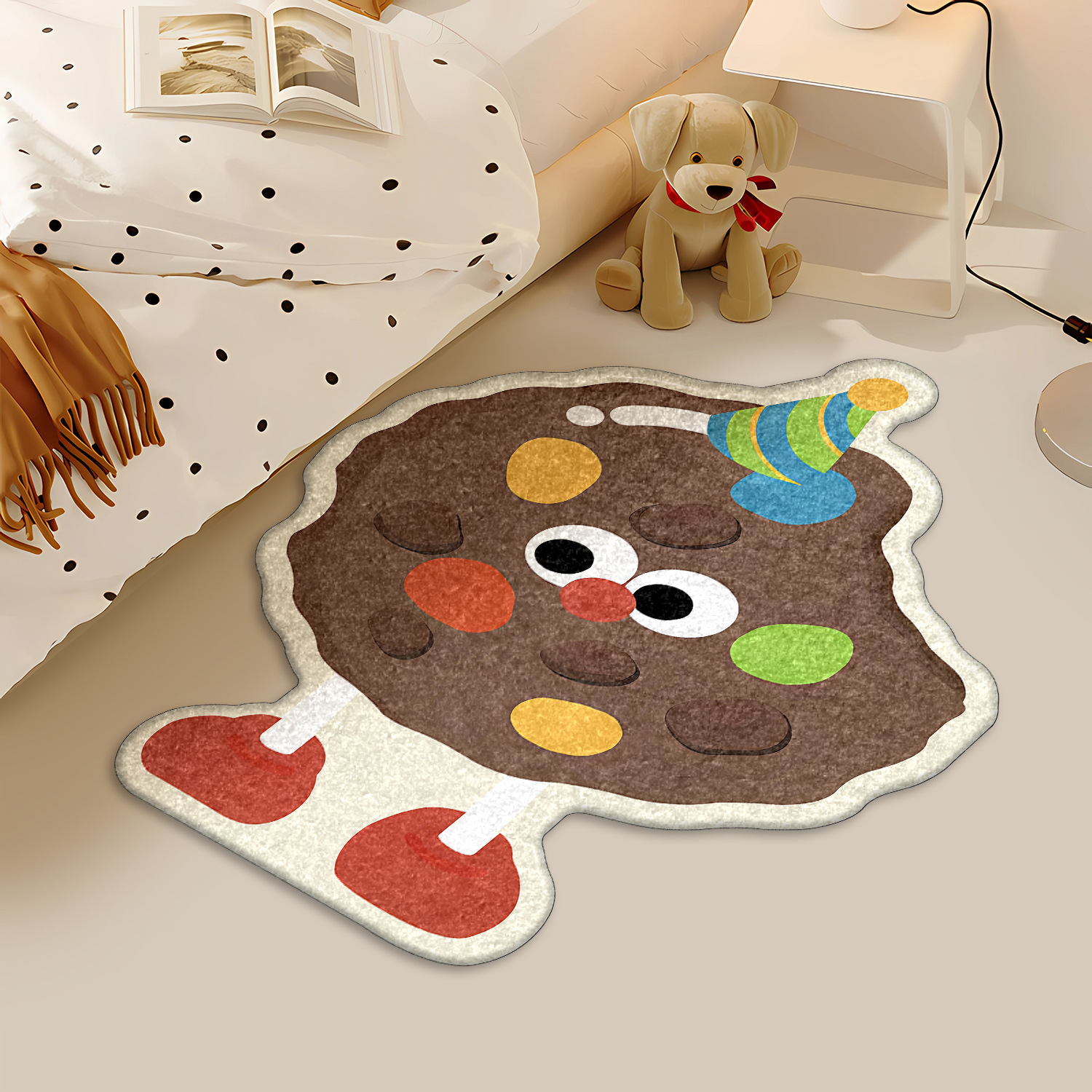 Cue And Rendy Oas-shaped Imiaion Cashmere Floor Bedroom Bedside Decoraive Foo Ma, Enrance Door Dus Removal_voghion.com