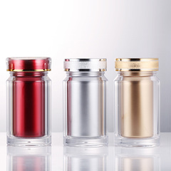 Direct Manufacturer Supply Acrylic 100ML High-End Health Supplements 60 Capsule Bottle with Crown Cap and Inner Liner Tablet Bottle
