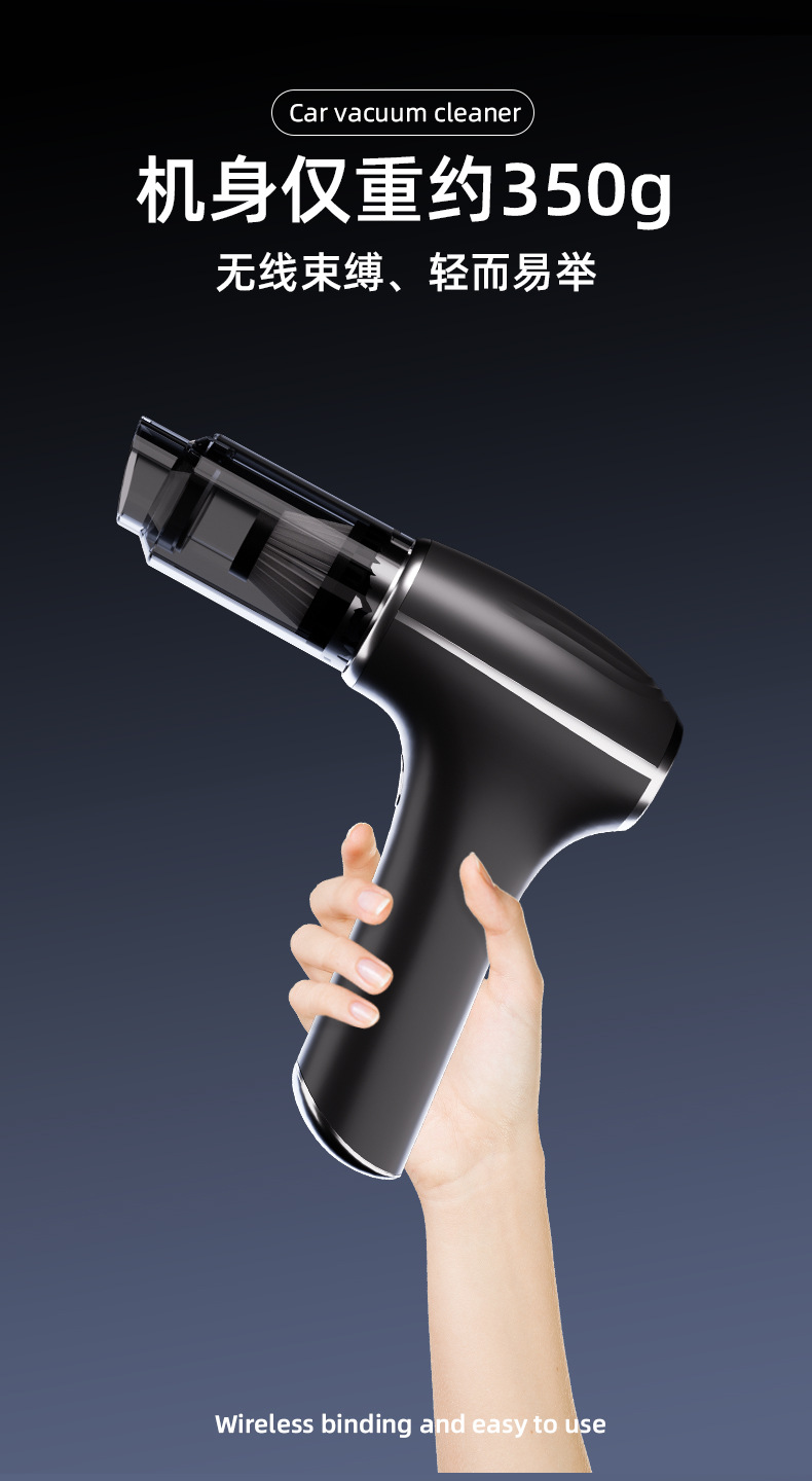 Cross-border wireless car vacuum cleaner, handheld multifunctional desktop cleaner, high-speed wireless compact suction-blowing all-in-one machine
