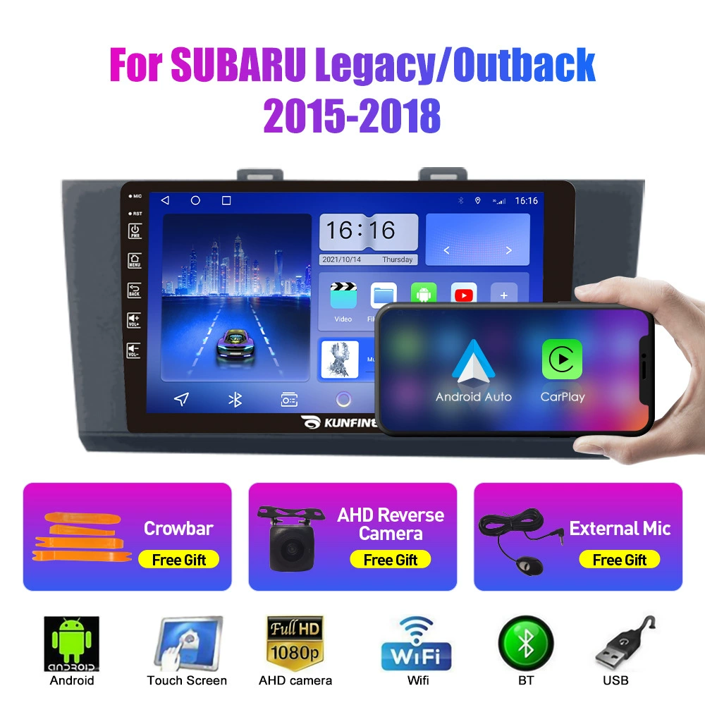 Подходит для Subaru Legacy/Outback 2015-2018 Android-автомобильная навигация GPS с камерой заднего вида, всё-в-одном