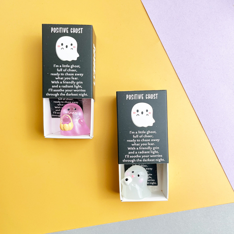 跨境万圣节POSITIVE GHOST夜光彩色幽灵盲盒伴手礼 创意节日礼物|undefined