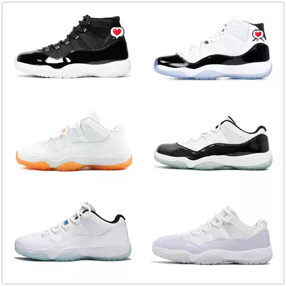 AJ11 Men's Shoes Big Devil 2.0 Kang Buckle All over Stars Dunk Powder Snake Women's Shoes Joe 11 All Jordan Black and Red Basketball