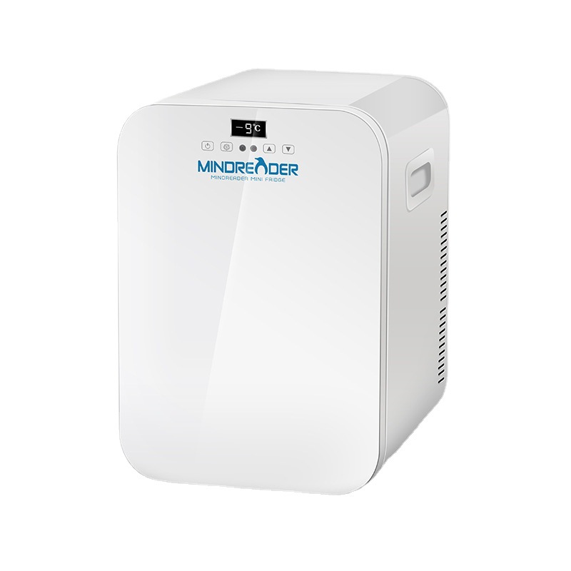 Procesamiento personalizado 15 / 20L refrigerador portátil de automóvil mini refrigerador controlado digital automóvil de doble uso panel de vidrio pequeño refrigerador