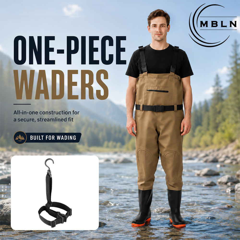 MBLN fishing wading pants with drying rack combination, cross-border half-body adult wading pants