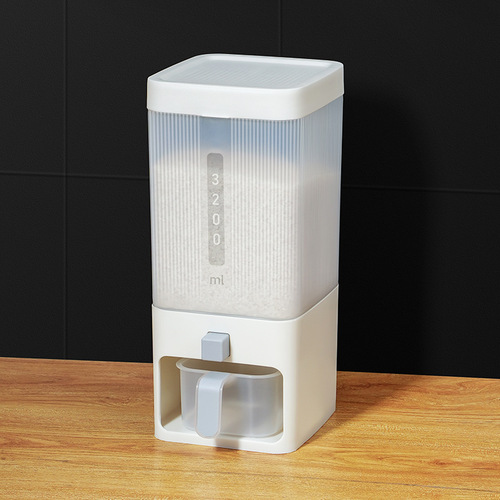 Grid rice bucket household moisture-proof and insect-proof storage classification grain cans measuring multi-functional rice storage box