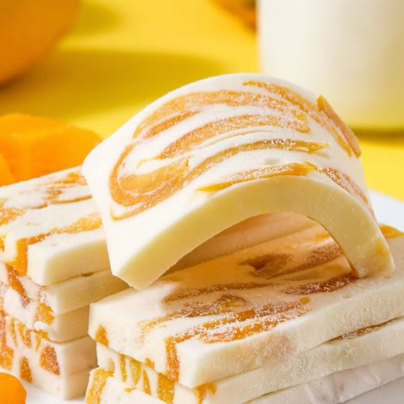 Ll Mango milk crisps Xinjiang specialty snacks and snacks Mango milk cake soft and glutinous snack food independent bag