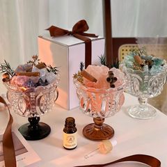 香薰扩香石水晶冰激凌杯室内持久香玻璃杯高级精油无火香氛摆件