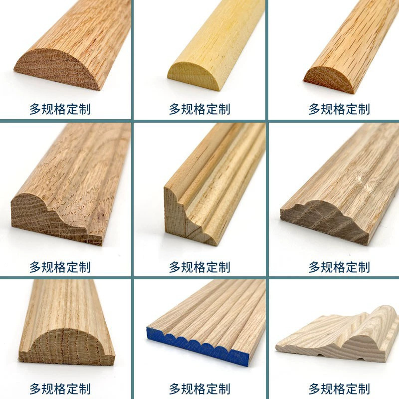 实木半圆线条四分之一圆滴水槽收口线平板欧式圆弧原木装饰封边