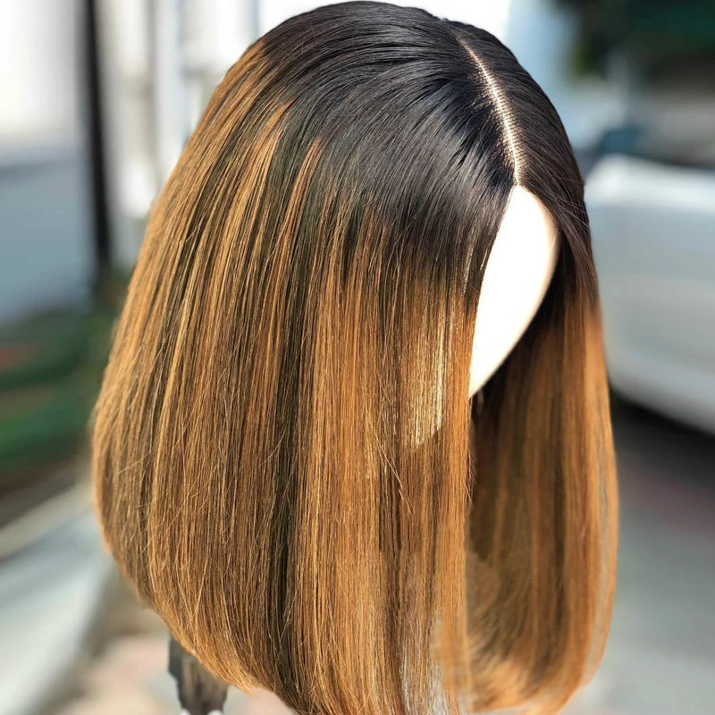 Perucas africanas de moda europea y americana color gradiente teñido cabello largo alargado Bobo estilo de cabello Aliexpress fuente de peluca