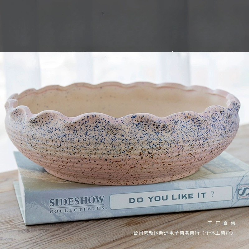 Суккулентный цветочный горшок Ruiyan, большой диаметр, простая керамика, большой бытовой суккулентный каменный горшок, специальная распродажа, бесплатная доставка