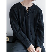 F 49387 V-neck Loose Fit Knit Sweater ������ο�ë�� �羳ר