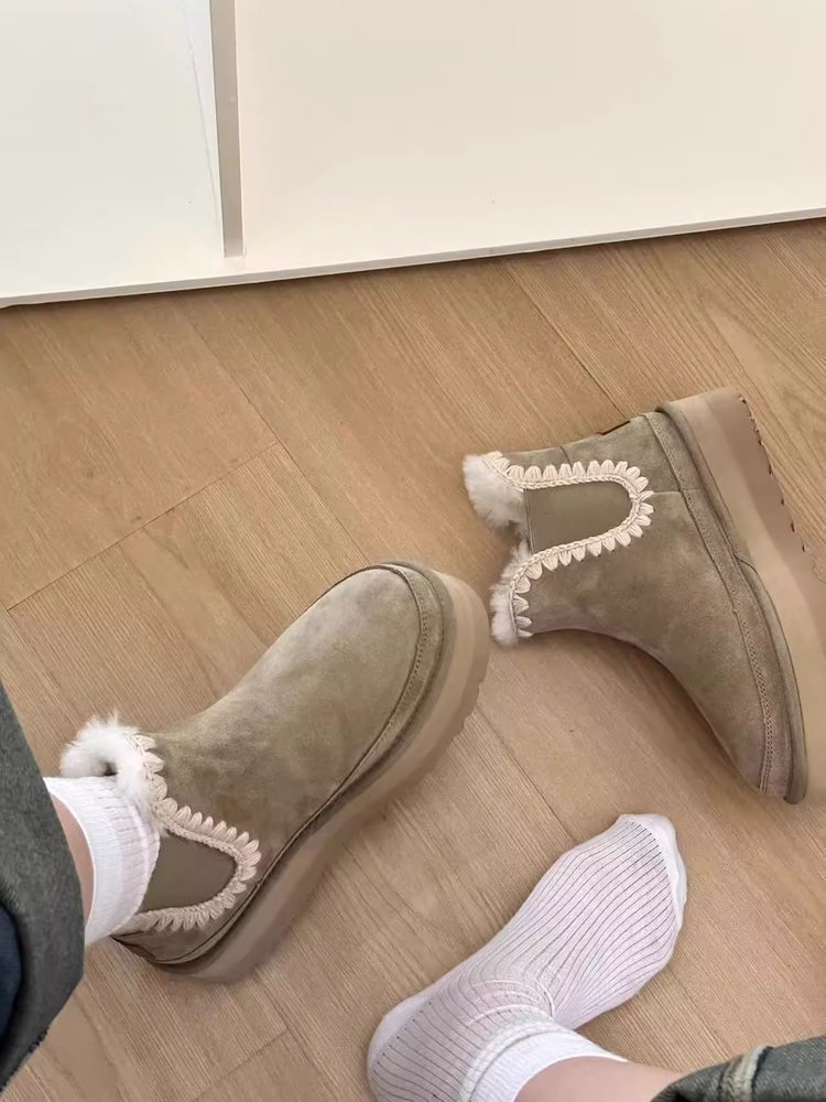 Stivali invernali da donna tutto in uno Stivali da neve Pan di Spagna Suole spesse Maggiore traspirabilità Scarpe casual_voghion.com