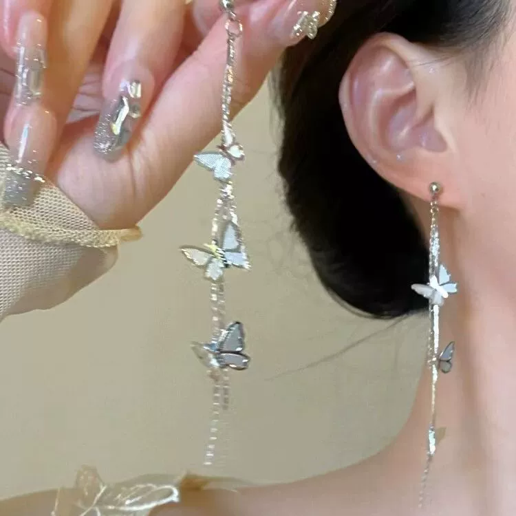 Earrings 925 silver, Korean simple elegant design, long dangling & stud options, lightweight