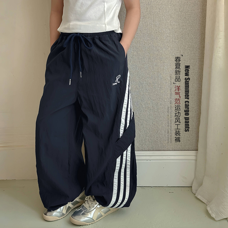 Tongsen Tongma Girls' Pants Summer Thin Style 2026 New Cargo Pants Girls' Sports Pants Children's Loose Casual Pants