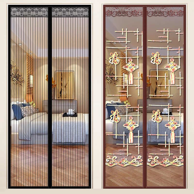 Bedroom Door Curtain Internet Popular ins Style Bedroom Simple Modern Household Gauze Curtain Interior Door Curtain Half Peach Wood Curtain