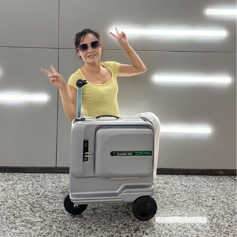 爱尔威同款24寸智能骑行电动旅行箱载人拉杆行李箱登机托运|undefined
