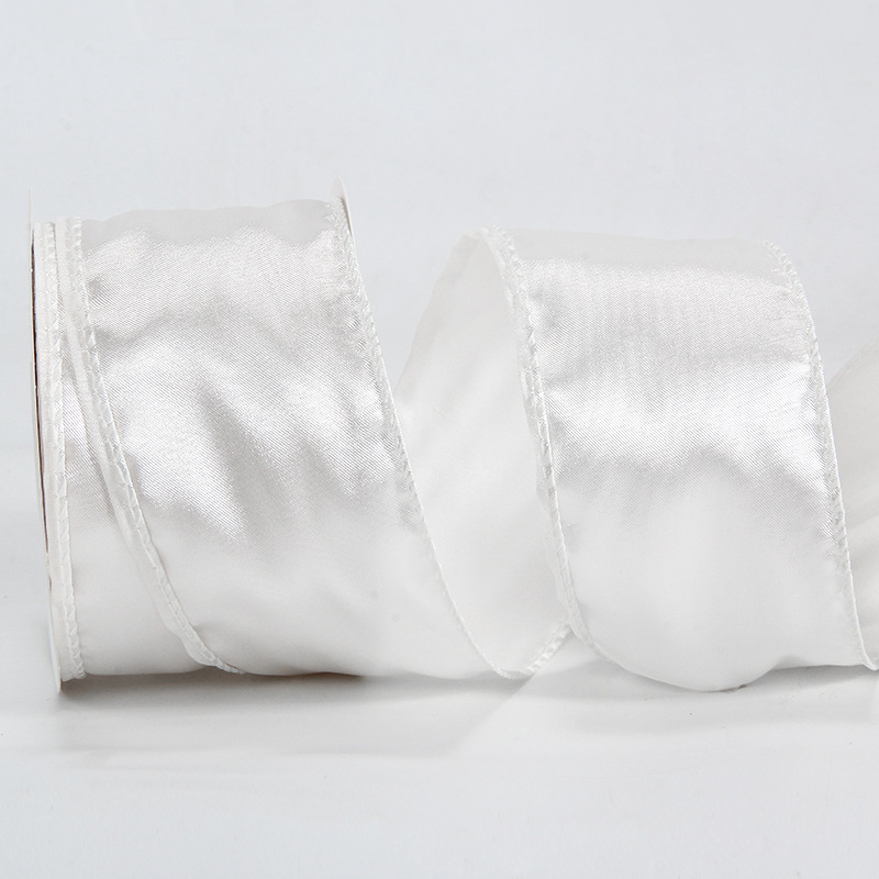 Satín transfronterizo con coronas de flores y arcos decoraciones navideñas cintas engrosadas fabricantes al por mayor