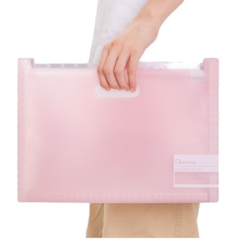 Deli 72510 carpeta multi-capa de bolsa de órgano vertical A4 bolsa de almacenamiento de material de inserción portátil