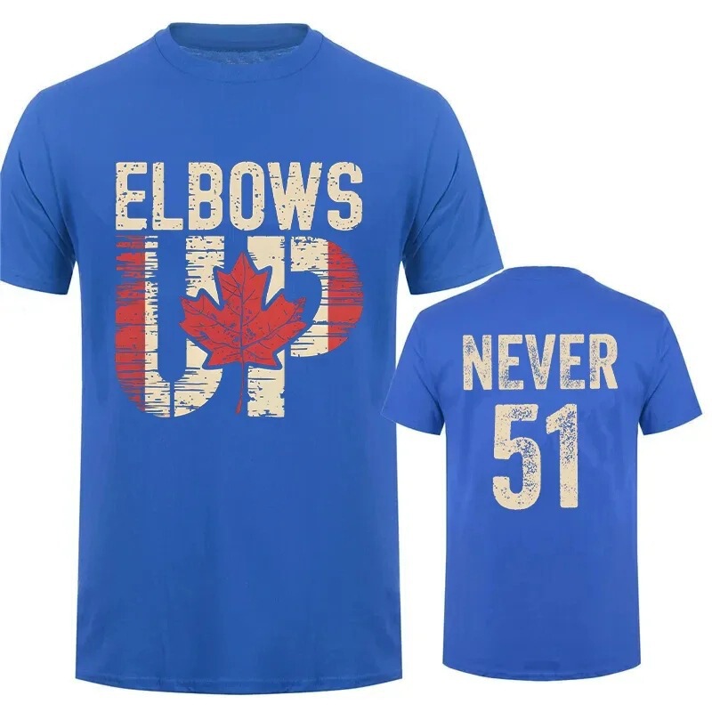 Vintage Elbow-Length Canadian Print T-Shirt, Men's Summer T-Shirt, Fun Retro T-Shirt, Casual Never 5