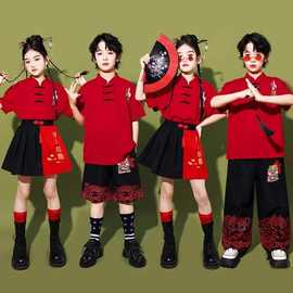 儿童国学汉服女童中国风啦啦队中小学生朗诵合唱团体活动演出服装