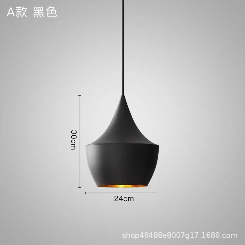 Instrumento musical creativo simple lámpara de tres cabezas nórdico arte retro café lámpara de bar restaurante occidental lámpara de una sola cabeza pequeña lámpara