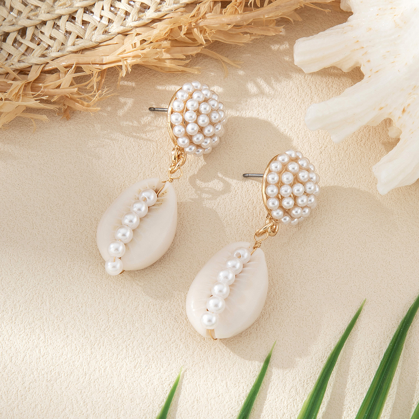 1 Pair Conch Marine Style Shell Drop Earrings display picture 3