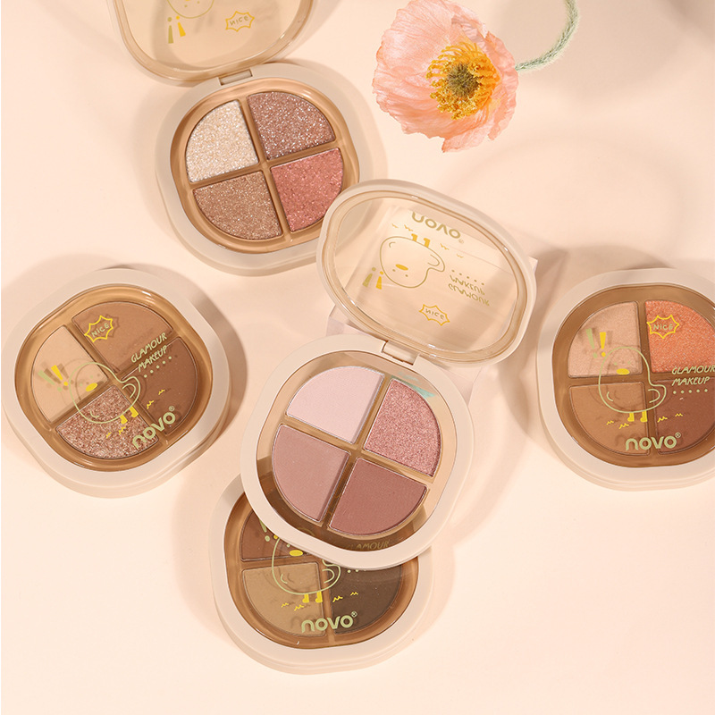 National cosmetics NOVO new four-color eye shadow plate pearlescent matte matte matte native nude earth color fine flash parity